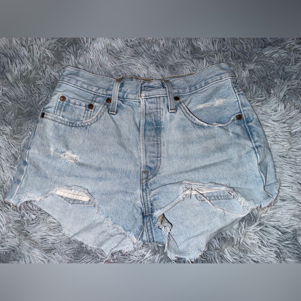 Levi's 501 Original Light Wash Jean Shorts